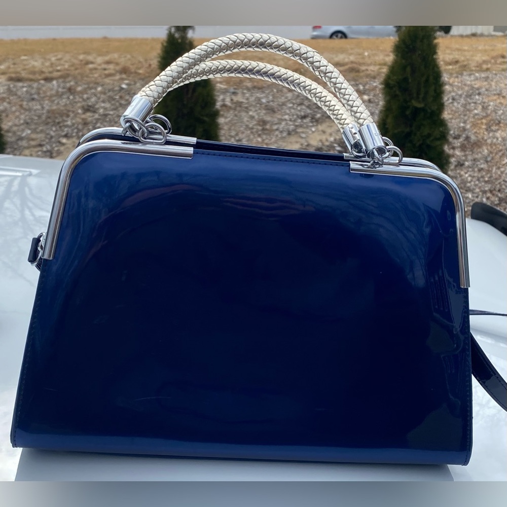 Ladies Ling-Yu Brilliant Blue Shoulder/Carry Purse - Picture 3 of 14